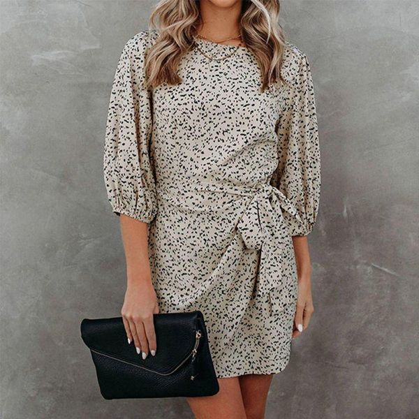 casual dresses women print mini dress summer female round neck three quarter sleeve bandage, Black;gray
casual dresses women print mini dress summer female round neck three quarter sleeve bandage, Black;gray