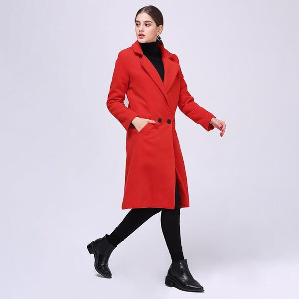 women's wool & blends 2021 autumn pattern lengthen fund woollen overcoat temperament self-cultivation solid color woolen loose coat jr9, Black
women's wool & blends 2021 autumn pattern lengthen fund woollen overcoat temperament self-cultivation solid color woolen loose coat jr9, Black