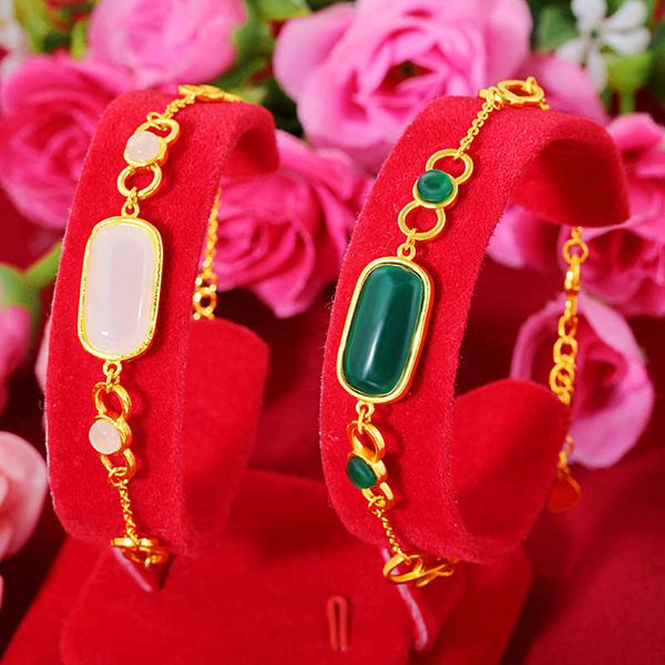 women's green red jade 24k gold plate charm bracelets njgb156 fashion wedding gift women yellow gold plated bracelet, Golden;silver
women's green red jade 24k gold plate charm bracelets njgb156 fashion wedding gift women yellow gold plated bracelet, Golden;silver
