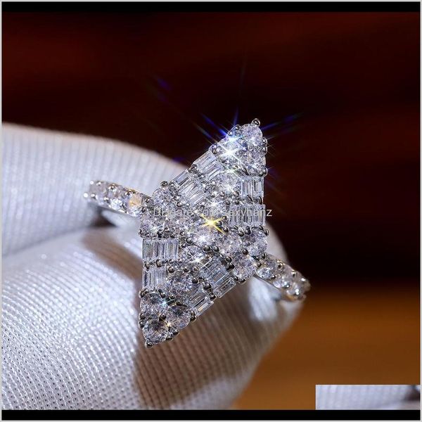 rings jewelry drop delivery 2021 brand gorgeous rhombus shape women dazzling diamond wedding party anniversary 925 sterling sier female ring, Slivery;golden
rings jewelry drop delivery 2021 brand gorgeous rhombus shape women dazzling diamond wedding party anniversary 925 sterling sier female ring, Slivery;golden