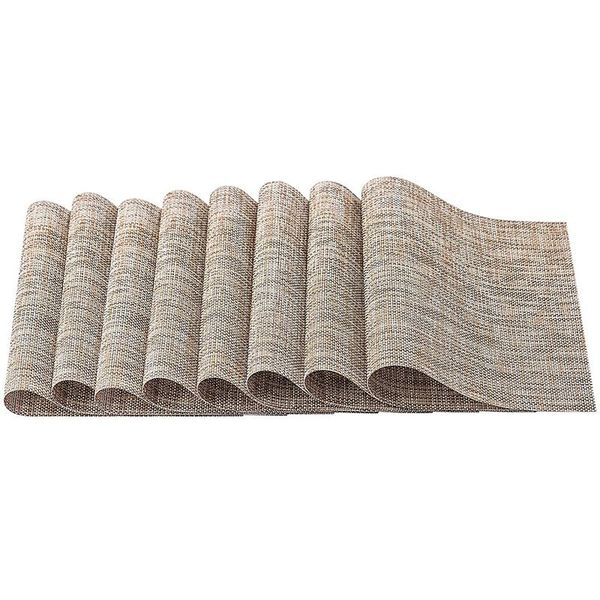 mats & pads set of 8 heat resistant stain anti-water non-slip placemats for dining table, washable durable pvc place
mats & pads set of 8 heat resistant stain anti-water non-slip placemats for dining table, washable durable pvc place