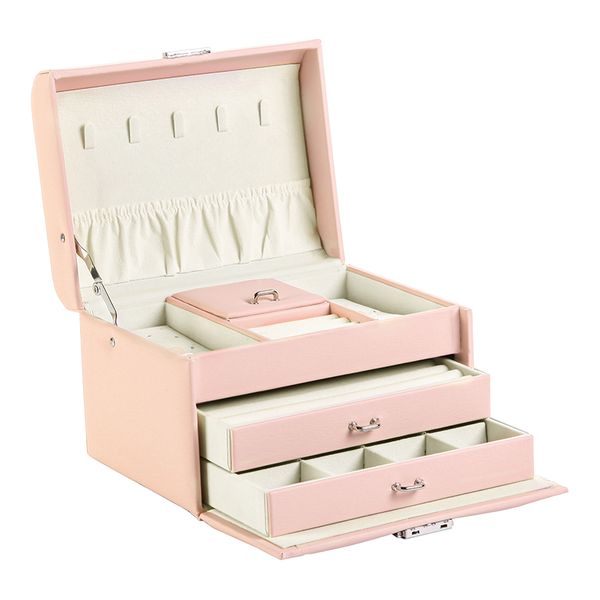 2021 new leather jewelry box 3 layers stud earrings jewelry storage box jewelry display beautiful gift, Black;white
2021 new leather jewelry box 3 layers stud earrings jewelry storage box jewelry display beautiful gift, Black;white