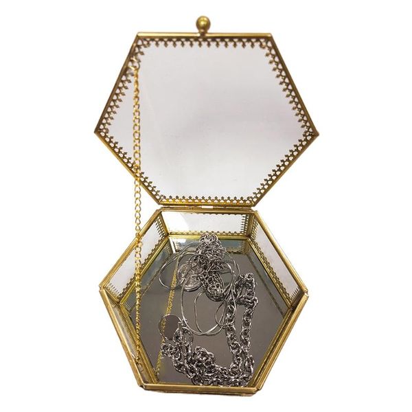 jewelry pouches, bags hexagon gold brass glass ring trinket box mirror wedding geometric clear tableorganizer, Pink;blue
jewelry pouches, bags hexagon gold brass glass ring trinket box mirror wedding geometric clear tableorganizer, Pink;blue