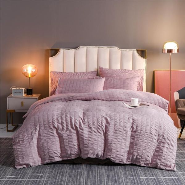 simple solid color bed cover set seersucker craft duvet bedclothes pillowcase us eu size bedding for sets
simple solid color bed cover set seersucker craft duvet bedclothes pillowcase us eu size bedding for sets
