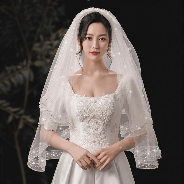 bridal veils beauty wedding veil super fairy heddress retro beaded simple temperament short with comb accessories, Black
bridal veils beauty wedding veil super fairy heddress retro beaded simple temperament short with comb accessories, Black