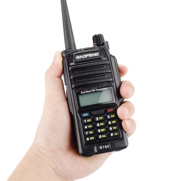walkie talkie waterproof 5w dual band two-way radio baofeng bf-r760 dustproof interphone with orginal headset & gain
walkie talkie waterproof 5w dual band two-way radio baofeng bf-r760 dustproof interphone with orginal headset & gain