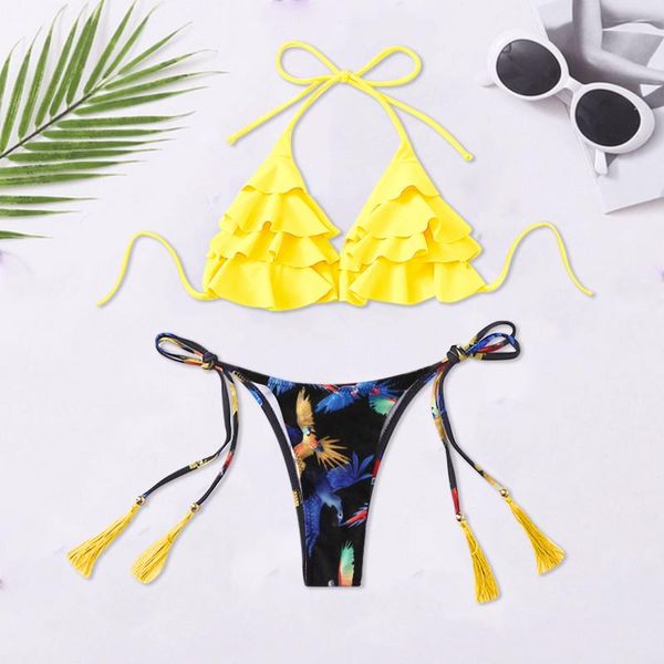women's swimwear bandage ruffled bikini women striped push up swimsuit high cut hight waist halter bikinis set two piece swim suit, White;black
women's swimwear bandage ruffled bikini women striped push up swimsuit high cut hight waist halter bikinis set two piece swim suit, White;black