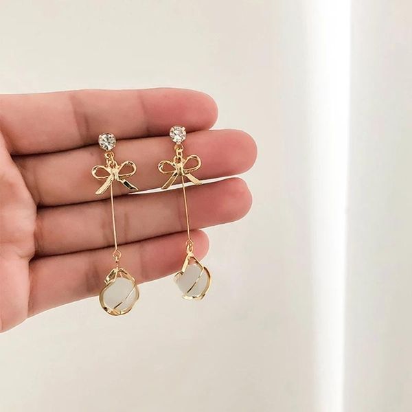 dangle & chandelier korean fashion temperament elegant bow hanging opal ball drop earrings jewelry for women girls summer party gift 1s792, Silver
dangle & chandelier korean fashion temperament elegant bow hanging opal ball drop earrings jewelry for women girls summer party gift 1s792, Silver