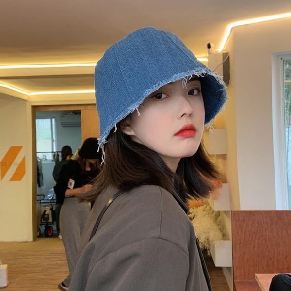 wide brim hats zcsmll women blue denim burr casual fishermen hat round dome temperament fashion tide all-match spring autumn 2021 a118, Blue;gray
wide brim hats zcsmll women blue denim burr casual fishermen hat round dome temperament fashion tide all-match spring autumn 2021 a118, Blue;gray