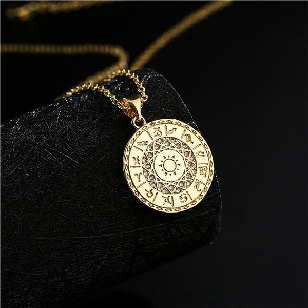 fashion gold color constellation disk pendant necklace for women girl + cubic zircon party jewelry femme necklaces, Silver
fashion gold color constellation disk pendant necklace for women girl + cubic zircon party jewelry femme necklaces, Silver