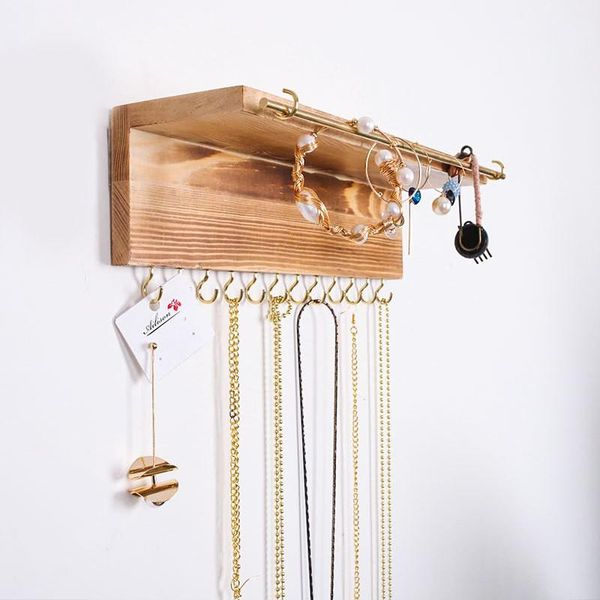 hooks & rails 3 pcs wall mounted jewelry organizer, rustic wood rack for earring bracelet and necklace holder hanger set organize
hooks & rails 3 pcs wall mounted jewelry organizer, rustic wood rack for earring bracelet and necklace holder hanger set organize