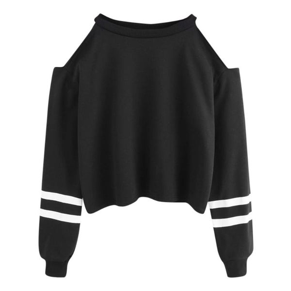 women's hoodies & sweatshirts women sweatshirt striped off shoulder autumn spring long sleeve blouse pullover casual shirt sudadera, Black
women's hoodies & sweatshirts women sweatshirt striped off shoulder autumn spring long sleeve blouse pullover casual shirt sudadera, Black