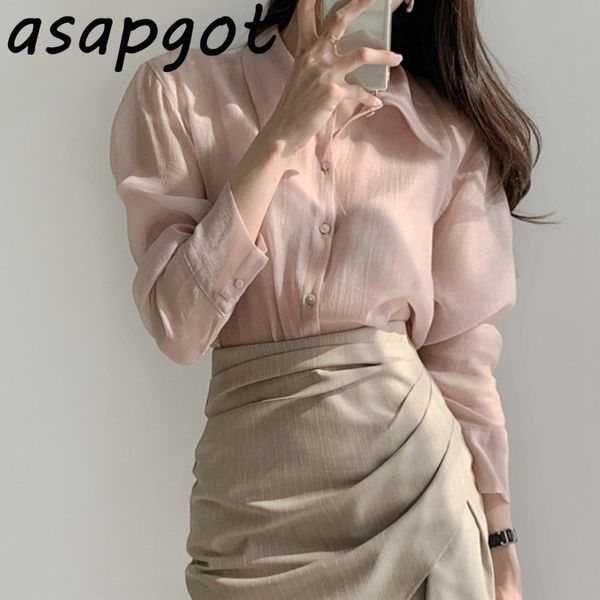 korean chic gentle elegant full sleeve single-breasted perspective shirts women irregular skirts mini office lady 2piece set 210407, White
korean chic gentle elegant full sleeve single-breasted perspective shirts women irregular skirts mini office lady 2piece set 210407, White