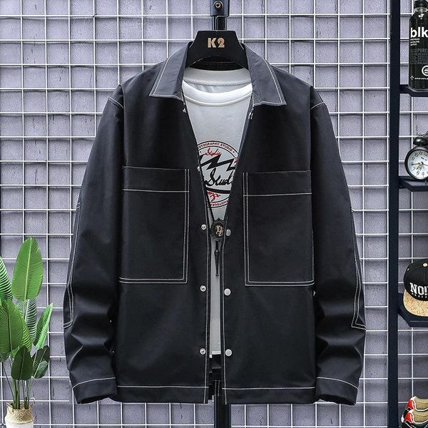 men's jackets jacket spring and autumn korean version of the trend casual all-match tooling mens fashion lapel clothes, Black;brown
men's jackets jacket spring and autumn korean version of the trend casual all-match tooling mens fashion lapel clothes, Black;brown
