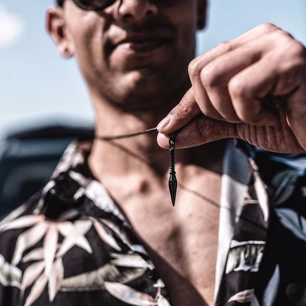 pendant necklaces men's stainless steel kunai spearhead shuriken anglo saxon spear necklace in black men jewelry with 24 inch, Silver
pendant necklaces men's stainless steel kunai spearhead shuriken anglo saxon spear necklace in black men jewelry with 24 inch, Silver