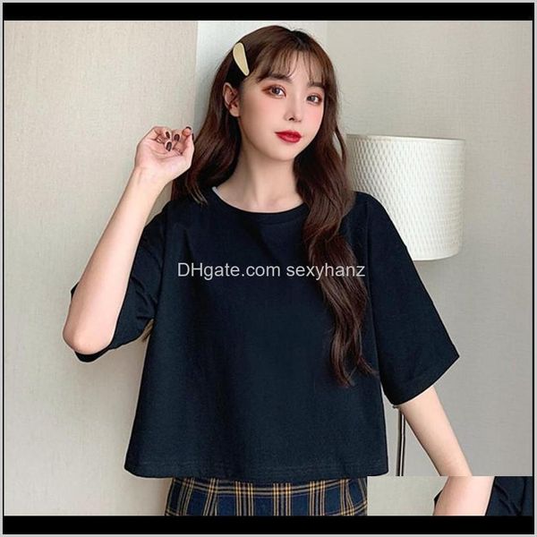t-shirt & tees womens clothing apparel drop delivery 2021 t shirt summer solid color women tee loose round collar short sleeve tshirt casual, White
t-shirt & tees womens clothing apparel drop delivery 2021 t shirt summer solid color women tee loose round collar short sleeve tshirt casual, White