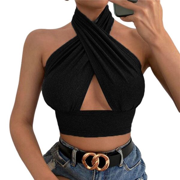women's tanks & camis women summer tank solid color cross halter neck sleeveless backless close-fitting crop lady party club stree, White
women's tanks & camis women summer tank solid color cross halter neck sleeveless backless close-fitting crop lady party club stree, White