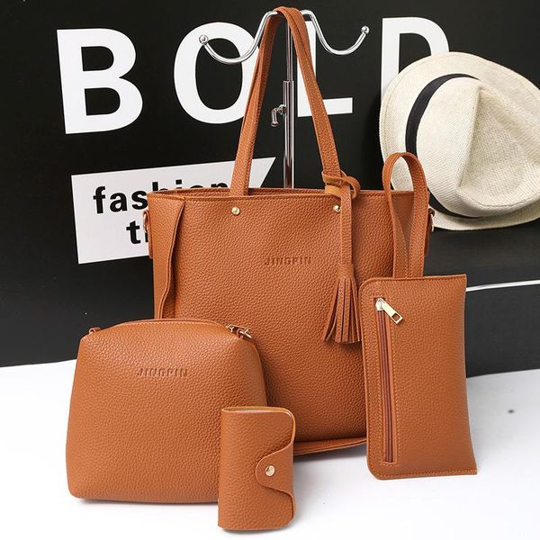women's bag 2021 four piece cover mother litchi pattern messenger one shoulder trend hand bags
women's bag 2021 four piece cover mother litchi pattern messenger one shoulder trend hand bags