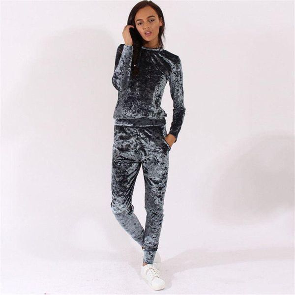 fashion suit sweater set summer women loose simple solid color round collar + casual slim pants two-piece, Gray
fashion suit sweater set summer women loose simple solid color round collar + casual slim pants two-piece, Gray
