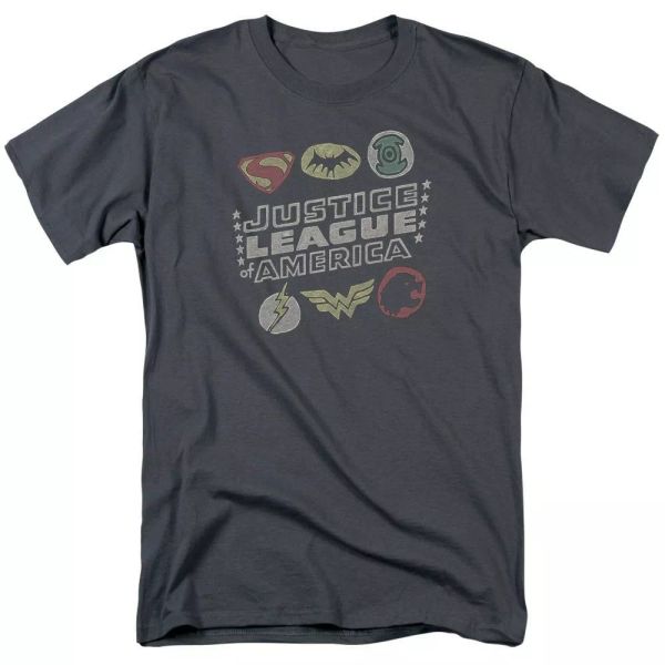 justice league of america symbols t-shirt dc comics sizes s-3x new, White;black
justice league of america symbols t-shirt dc comics sizes s-3x new, White;black