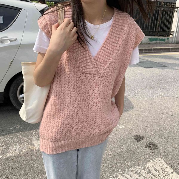 sweaters korean vest sleeveless femme solid knitted retro loose female jumper women sweaters pullovers clothe 22zw, White;black
sweaters korean vest sleeveless femme solid knitted retro loose female jumper women sweaters pullovers clothe 22zw, White;black