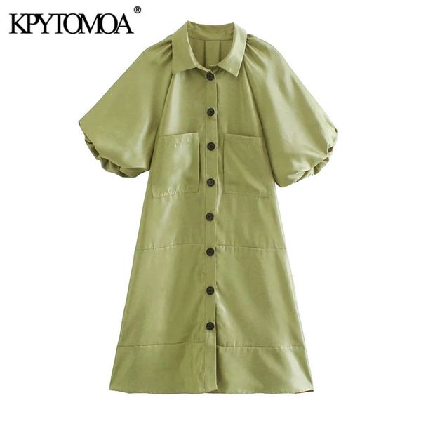 women chic fashion with pockets mini dress vintage puff sleeve button-up female dresses vestidos mujer 210420, Black;gray
women chic fashion with pockets mini dress vintage puff sleeve button-up female dresses vestidos mujer 210420, Black;gray