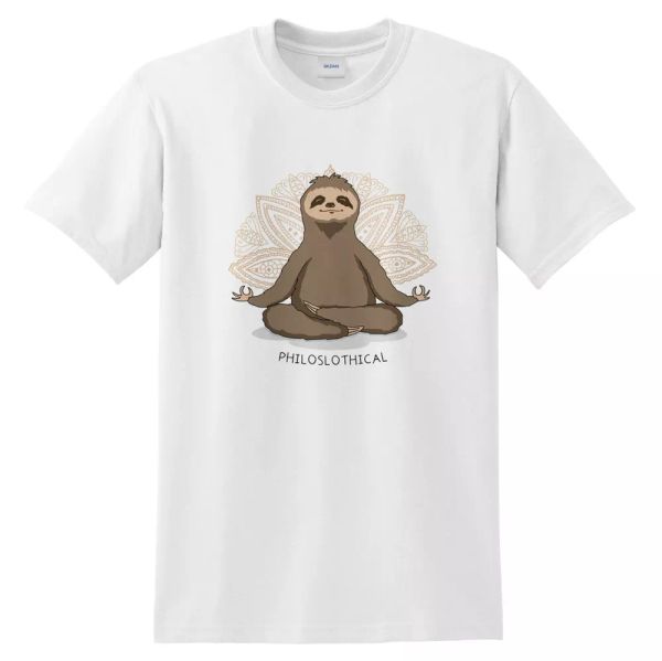 philoslothical funny t-shirt gift yoga sloth meditate meditation pilates, White;black
philoslothical funny t-shirt gift yoga sloth meditate meditation pilates, White;black