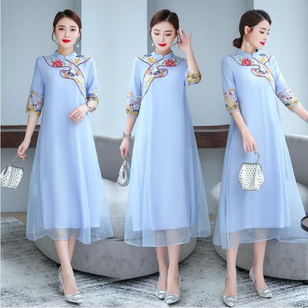 improve vintage costume embroidered robe classic cheongsam chinese style gown elegant asia vestidos party ao dai ethnic clothing, Red
improve vintage costume embroidered robe classic cheongsam chinese style gown elegant asia vestidos party ao dai ethnic clothing, Red