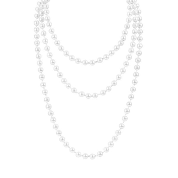 pendant necklaces tinksky 1.5m faux pearls necklace fashion long pearl for costume party (white), Silver
pendant necklaces tinksky 1.5m faux pearls necklace fashion long pearl for costume party (white), Silver