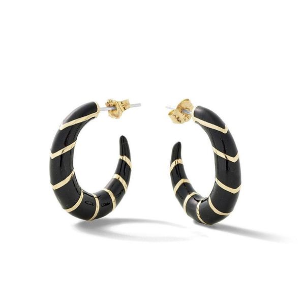hoop & huggie stripe fashion earrings for women black striped simple circle trendy round party statement jewelry, Golden;silver
hoop & huggie stripe fashion earrings for women black striped simple circle trendy round party statement jewelry, Golden;silver