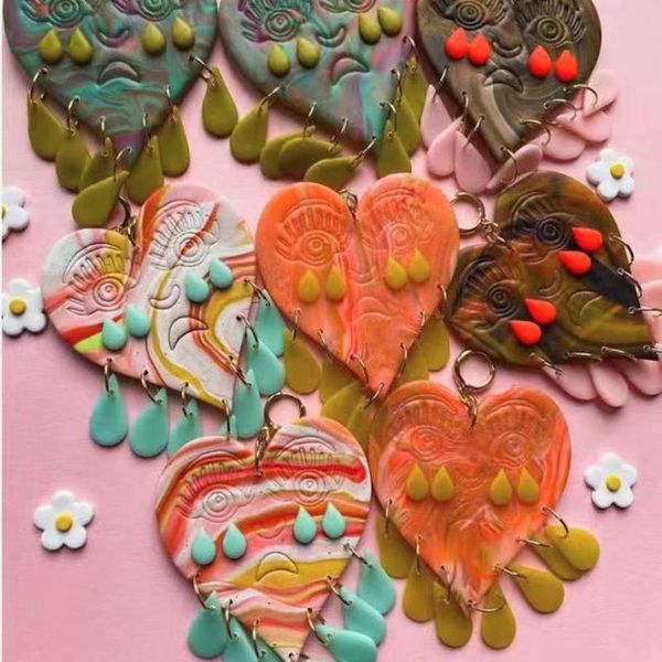 hoop & huggie bohemian hyperbole love heart print teardrop fringe earrings for women unusual charms ethnic jewelry accessories, Golden;silver
hoop & huggie bohemian hyperbole love heart print teardrop fringe earrings for women unusual charms ethnic jewelry accessories, Golden;silver