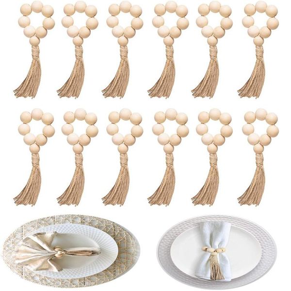 napkin rings 12pcs wood bead with tassels rustic farmhouse beads garland wall hanging weddings home decor table decoration
napkin rings 12pcs wood bead with tassels rustic farmhouse beads garland wall hanging weddings home decor table decoration