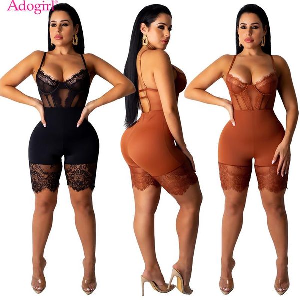 women's jumpsuits & rompers adogirl sheer lace patchwork spaghetti straps playsuit women bustier shorts jumpsuit romper night club part, Black;white
women's jumpsuits & rompers adogirl sheer lace patchwork spaghetti straps playsuit women bustier shorts jumpsuit romper night club part, Black;white