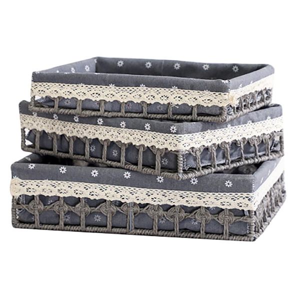 3pcs deskstorage basket woven straw baskets sundries toy box container kitchen organizer
3pcs deskstorage basket woven straw baskets sundries toy box container kitchen organizer
