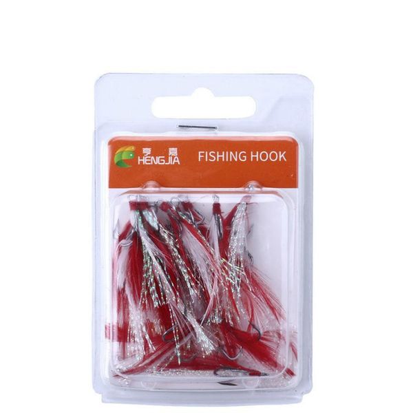 fishing hooks 20pcs/lot fish hook 8# 10# black with feather tackle triple high carbon steel
fishing hooks 20pcs/lot fish hook 8# 10# black with feather tackle triple high carbon steel