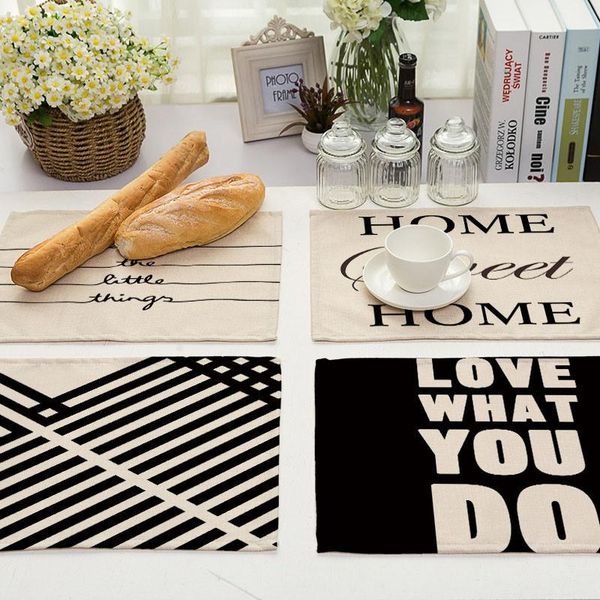 mats & pads black and white geometric striped grid placemats for table kitchen placemat dining paper
mats & pads black and white geometric striped grid placemats for table kitchen placemat dining paper