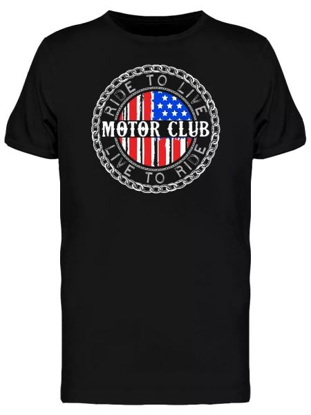 Live To Ride Motor Club Graphic Tee Men's -Image by Shutterstock, White;black 
Live To Ride Motor Club Graphic Tee Men's -Image by Shutterstock, White;black