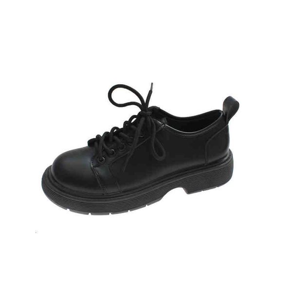 british style small black leather sho women's 2021 thick soled leffer spring and autumn student jk muffin single
british style small black leather sho women's 2021 thick soled leffer spring and autumn student jk muffin single