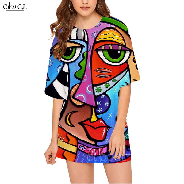 cloocl casual summer t-shirt geometric art patterns 3d print fashion women short sleeve loose women's, White
cloocl casual summer t-shirt geometric art patterns 3d print fashion women short sleeve loose women's, White