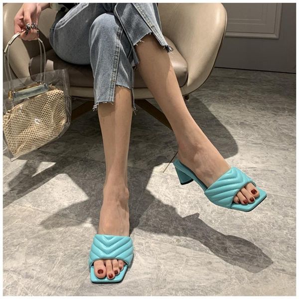 slippers 2021 summer women slipper square toe sandal high heel slides outdoor slip on ladies shoes sandals, Black
slippers 2021 summer women slipper square toe sandal high heel slides outdoor slip on ladies shoes sandals, Black