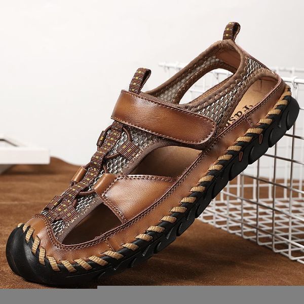 sandals business casual men's men genuine leather splice shoes handmade sewing outdoor male hand stitching beach sandal, Black
sandals business casual men's men genuine leather splice shoes handmade sewing outdoor male hand stitching beach sandal, Black