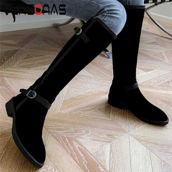 boots verconas women knee-high autumn winter long shoes woman cow suede fashion buckle zipper casual thick heels ffw0, Black
boots verconas women knee-high autumn winter long shoes woman cow suede fashion buckle zipper casual thick heels ffw0, Black