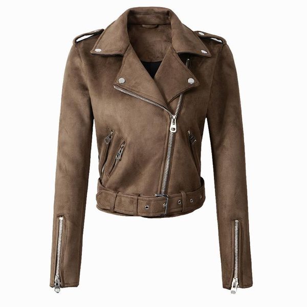 women's leather & faux women suede jacket coats motorcycle zipper turndown collar soft overcoat female black punk short
women's leather & faux women suede jacket coats motorcycle zipper turndown collar soft overcoat female black punk short