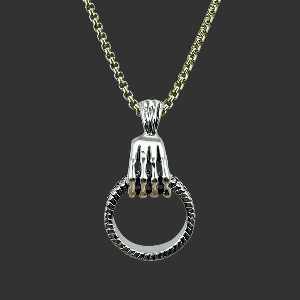 men chains pendant for hip hop amulet neck pendants fashion personality clavicle chain jewelry skeleton hand rune necklace, Silver
men chains pendant for hip hop amulet neck pendants fashion personality clavicle chain jewelry skeleton hand rune necklace, Silver