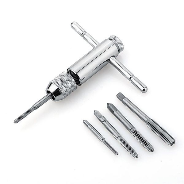 ratchet tap chuck wrench adjustable t handle with 5 pcs m3-m8 machine screw taps i88 #1 kit ferramenta titanio de mao hand tools
ratchet tap chuck wrench adjustable t handle with 5 pcs m3-m8 machine screw taps i88 #1 kit ferramenta titanio de mao hand tools