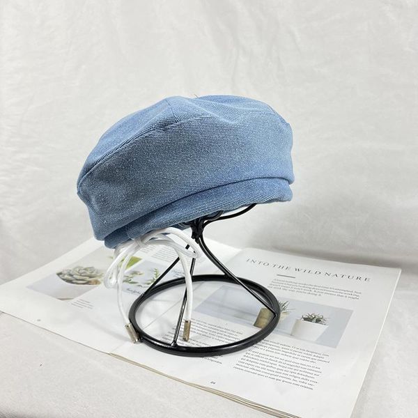 berets hat retro washed denim beret female spring korean version of the tide casual wild autumn and winter octagonal painter, Blue;gray
berets hat retro washed denim beret female spring korean version of the tide casual wild autumn and winter octagonal painter, Blue;gray
