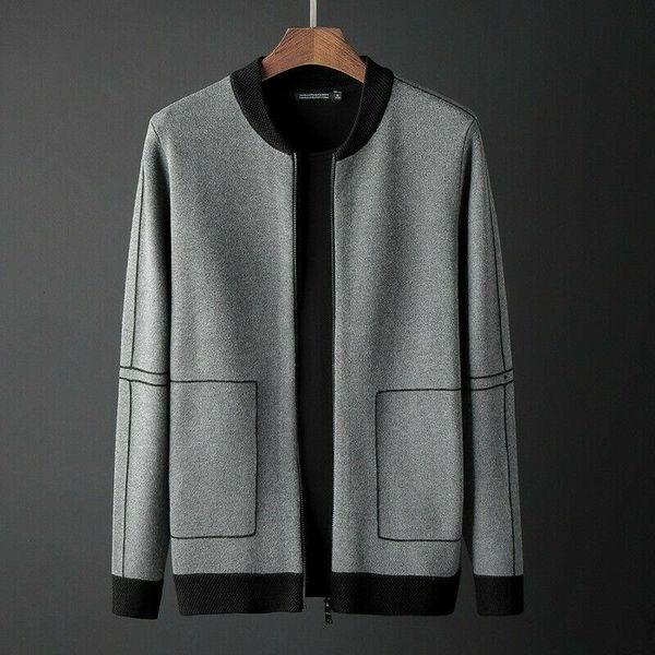 men's sweaters korean jacket knitted cardigan mock neck sweater coat trend zipper casual all-match fashion temperament 2021, White;black
men's sweaters korean jacket knitted cardigan mock neck sweater coat trend zipper casual all-match fashion temperament 2021, White;black