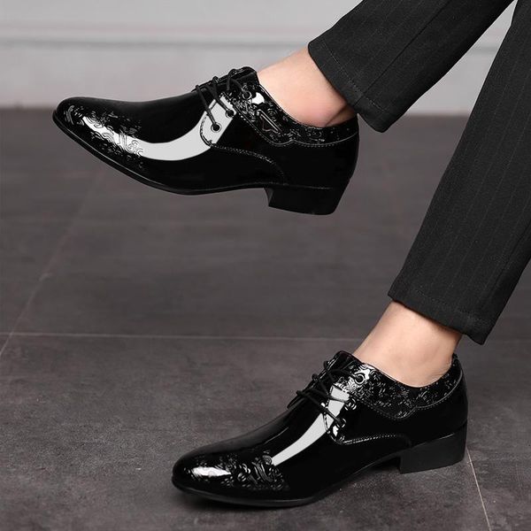 dress shoes glossy patent leather men formal elevator for loafers coiffeur chaussure homme erkek ayakkabi, Black
dress shoes glossy patent leather men formal elevator for loafers coiffeur chaussure homme erkek ayakkabi, Black