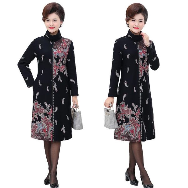casual dresses spring fall women black long one pieces dress elegant party turtleneck maxi vestidos plus size mother clothes, Black;gray
casual dresses spring fall women black long one pieces dress elegant party turtleneck maxi vestidos plus size mother clothes, Black;gray