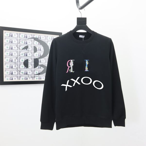 men's cotton sweatshirt color letters flower embroidered hoodie women's loose autumn/winter dfjh007, Black
men's cotton sweatshirt color letters flower embroidered hoodie women's loose autumn/winter dfjh007, Black
